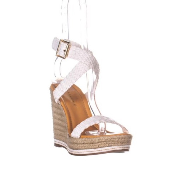 Madden Girl Shoes Madden Girl Narla White Woven Espadrille Wedge